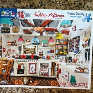 White Mountain Retro Kitchen Puzzle with Vibrant Colors